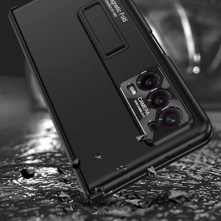 For Honor Magic V2 GKK Integrated Privacy Magnetic Folding Hinge All-inclusive Phone Case(Purple)