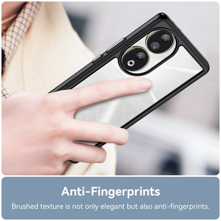 For Honor 90 Colorful Series Acrylic Hybrid TPU Phone Case(Black)