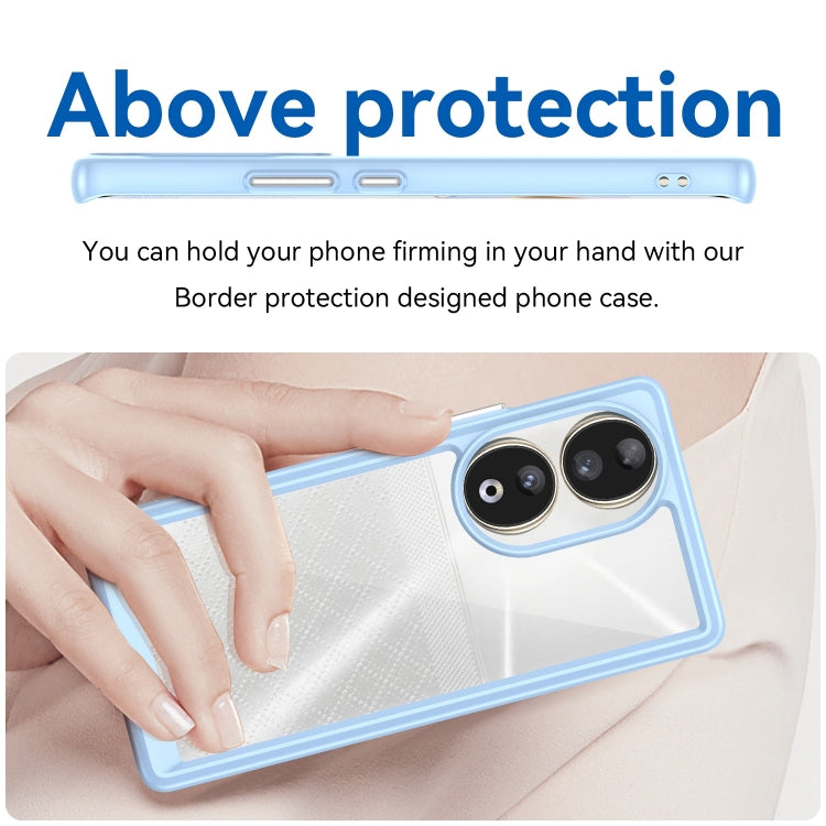 For Honor 90 Colorful Series Acrylic Hybrid TPU Phone Case(Blue)