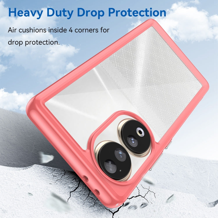 For Honor 90 Colorful Series Acrylic Hybrid TPU Phone Case(Red)