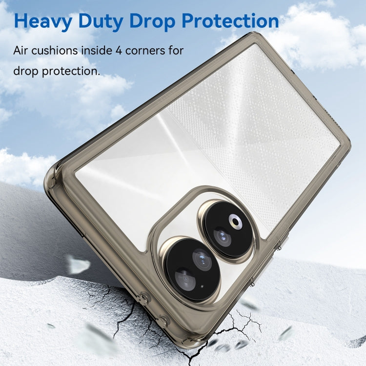 For Honor 90 Colorful Series Acrylic Hybrid TPU Phone Case(Transparent Grey)