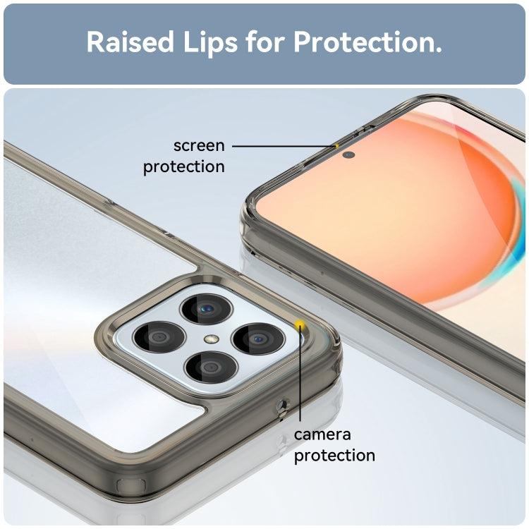 For Honor Play 30 Colorful Series Acrylic Hybrid TPU Phone Case(Transparent Grey)