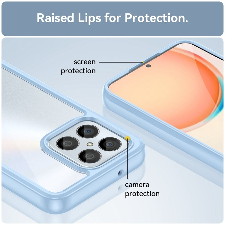 For Honor X6 4G Colorful Series Acrylic Hybrid TPU Phone Case(Blue)