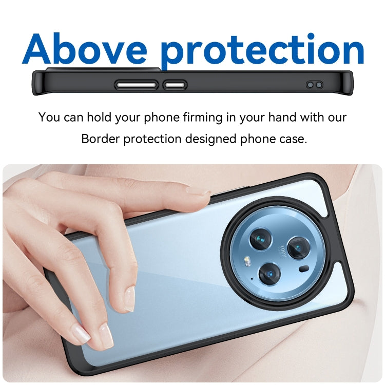 For Honor Magic5 Pro Colorful Series Acrylic Hybrid TPU Phone Case(Black)