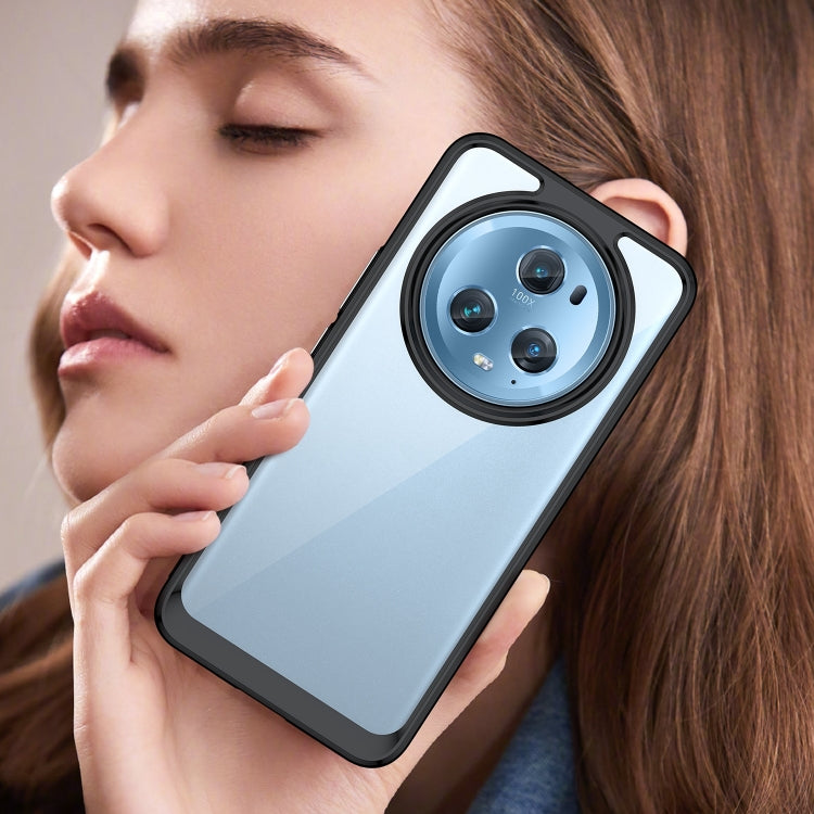 For Honor Magic5 Pro Colorful Series Acrylic Hybrid TPU Phone Case(Black)