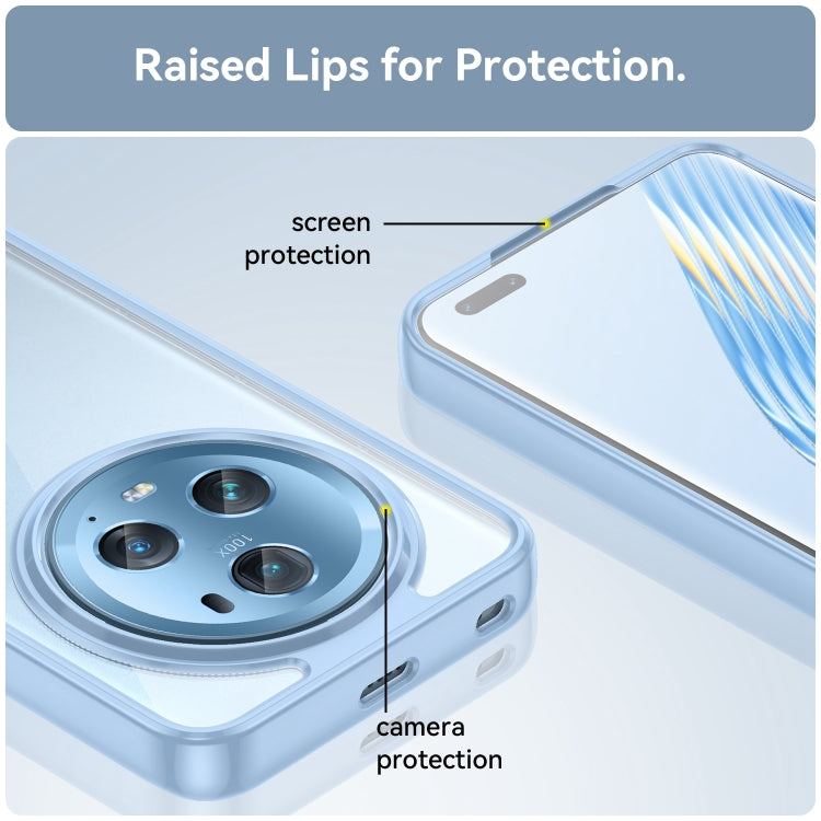 For Honor Magic5 Pro Colorful Series Acrylic Hybrid TPU Phone Case(Blue)