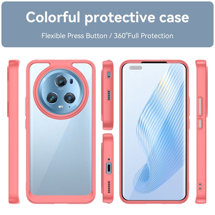 For Honor Magic5 Pro Colorful Series Acrylic Hybrid TPU Phone Case(Red)