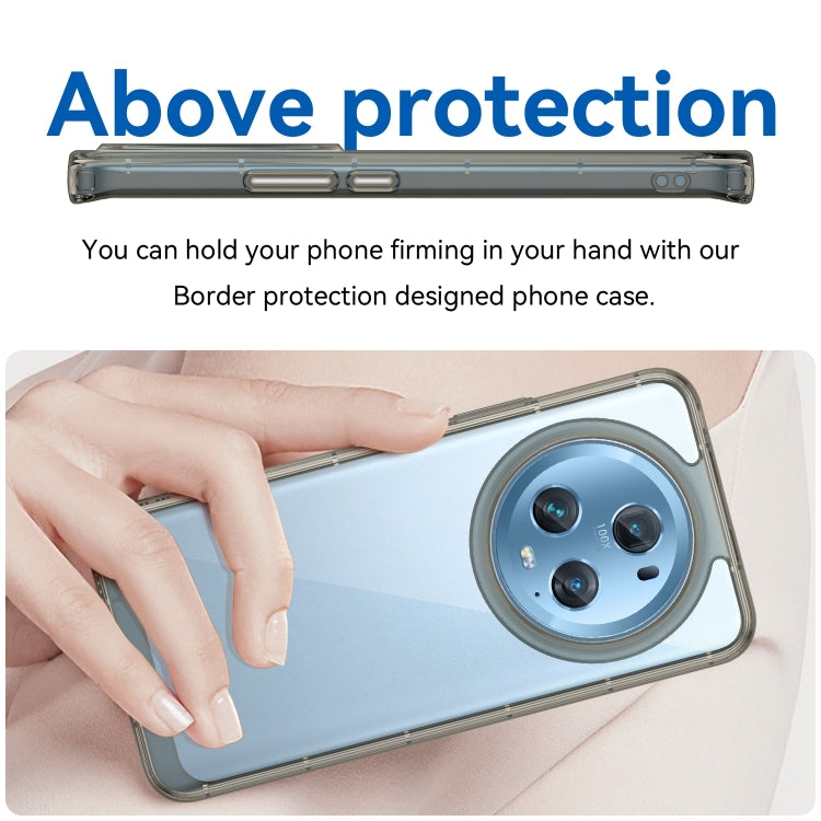 For Honor Magic5 Pro Colorful Series Acrylic Hybrid TPU Phone Case(Transparent Grey)