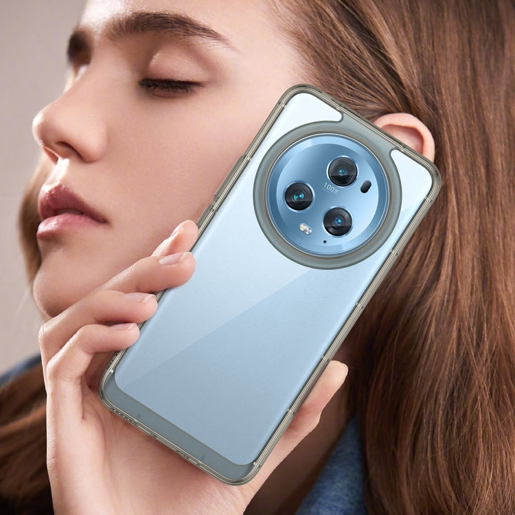 For Honor Magic5 Pro Colorful Series Acrylic Hybrid TPU Phone Case(Transparent Grey)