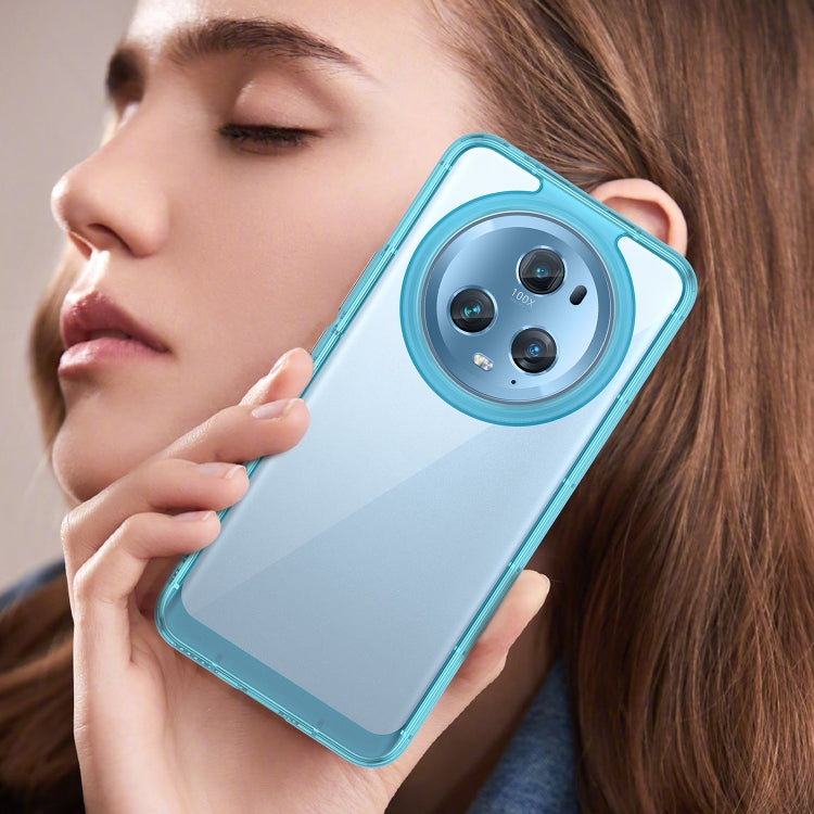 For Honor Magic5 Pro Candy Series TPU Phone Case(Transparent Blue)