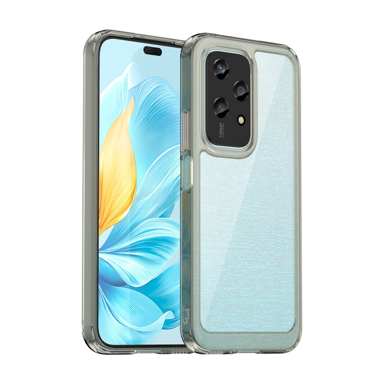 For Honor 200 Lite 5G Global Colorful Series Acrylic Hybrid TPU Phone Case(Transparent Grey)