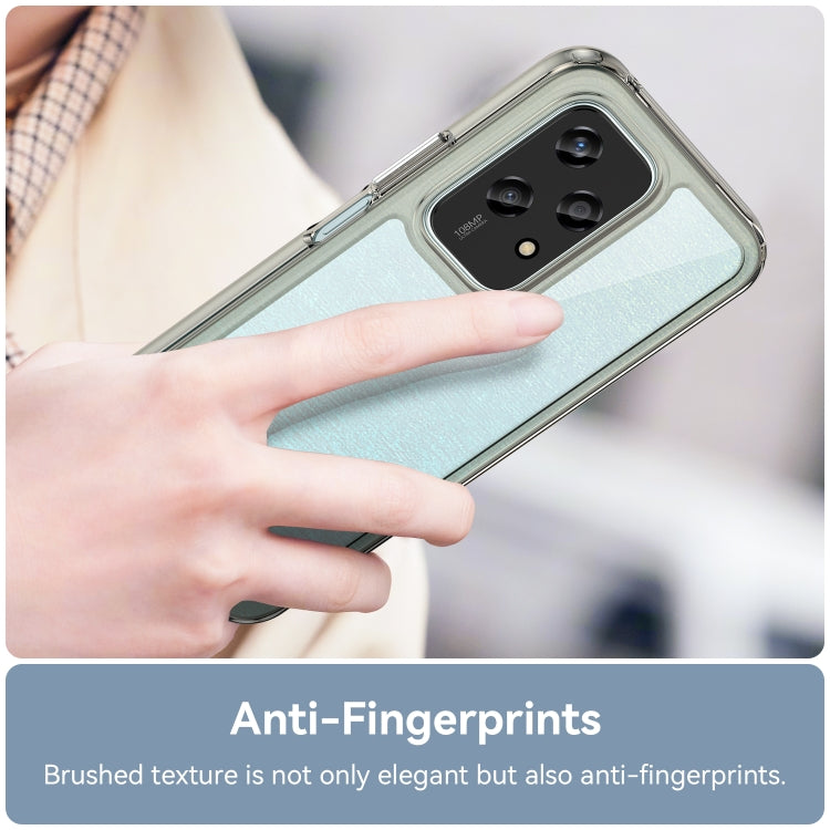 For Honor 200 Lite 5G Global Colorful Series Acrylic Hybrid TPU Phone Case(Transparent Grey)