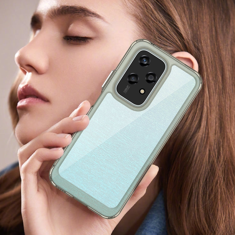 For Honor 200 Lite 5G Global Colorful Series Acrylic Hybrid TPU Phone Case(Transparent Grey)