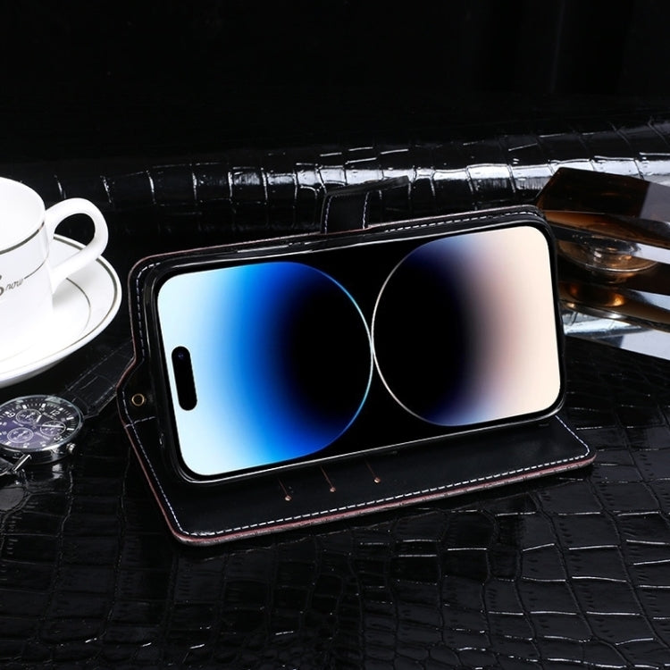 For Honor X9b idewei Crocodile Texture Leather Phone Case(Dark Blue)