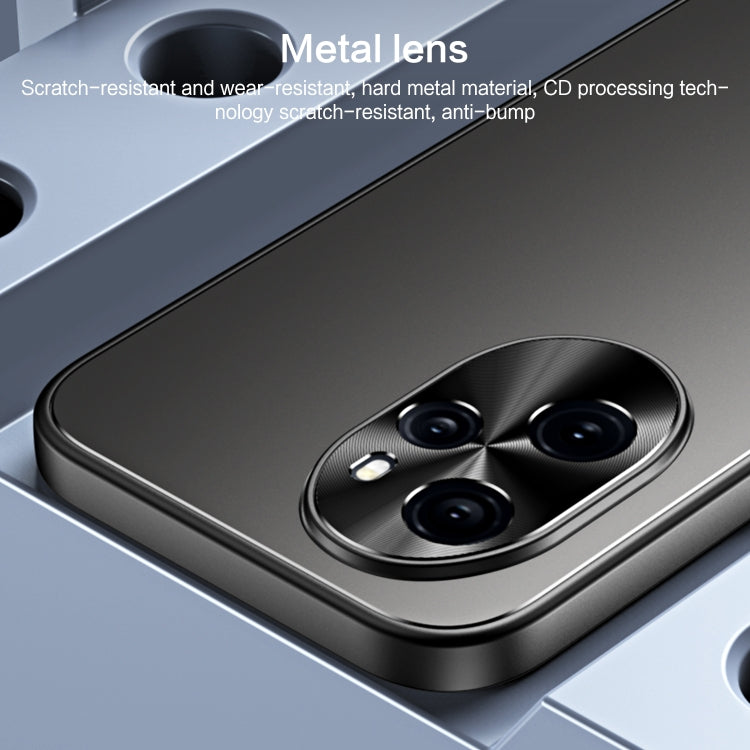 For Honor 100 R-JUST RJ-61 Electroplating Frosted TPU + PC Phone Case(Blue)