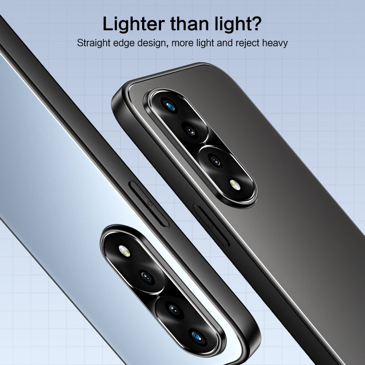 For Honor 70 R-JUST RJ-61 Electroplating Frosted TPU + PC Phone Case(Blue)