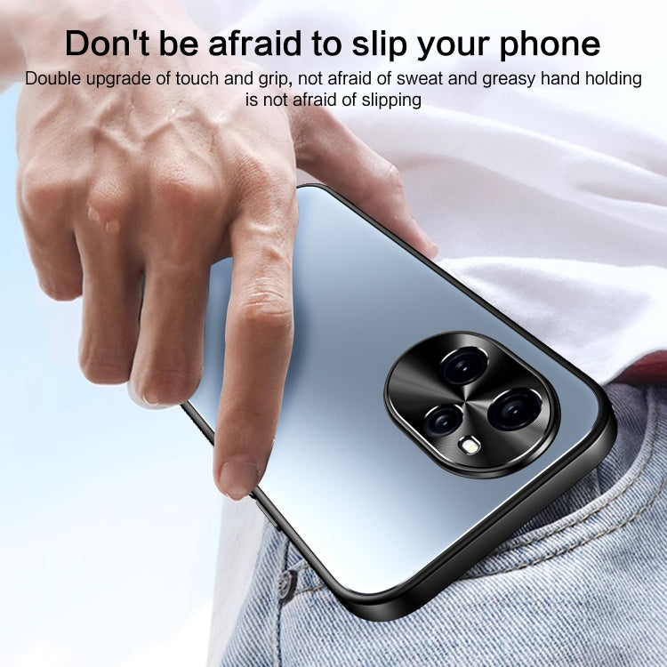 For Honor 100 Pro R-JUST RJ-61 Electroplating Frosted TPU + PC Phone Case with Holder(Silver)