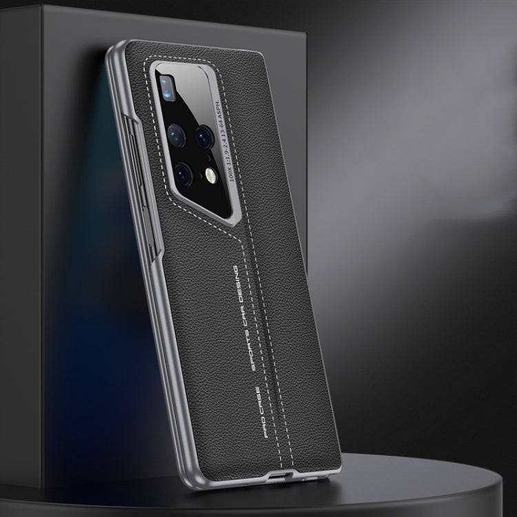 For Huawei MateX2 GKK Integrated Blade Ultra-thin Leather Full Coverage Phone Case(Grey)