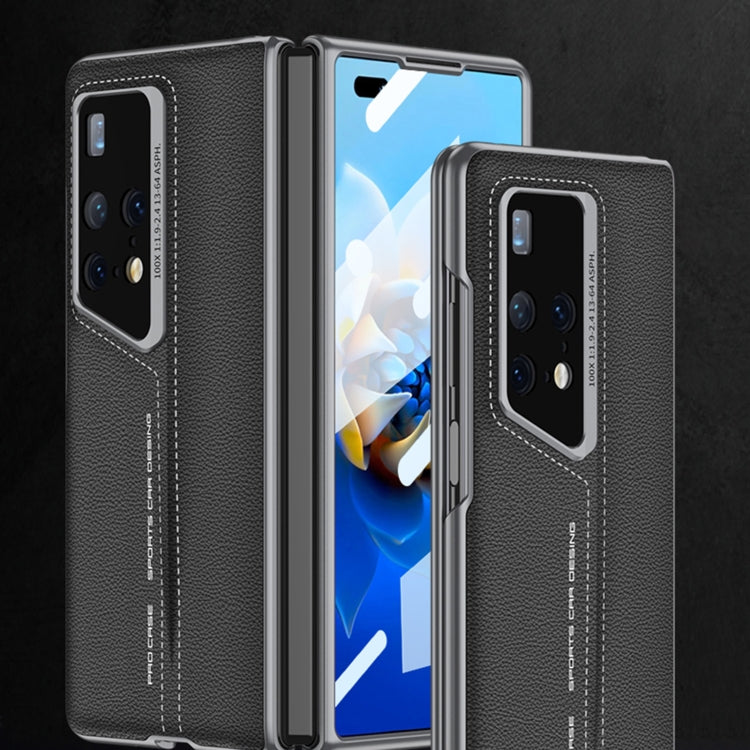 For Huawei MateX2 GKK Integrated Blade Ultra-thin Leather Full Coverage Phone Case(Grey)