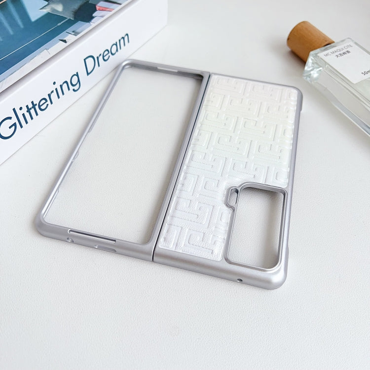 For Honor Magic Vs Pearlescent Paint Gradient Geometric Leather Phone Case(Silver)