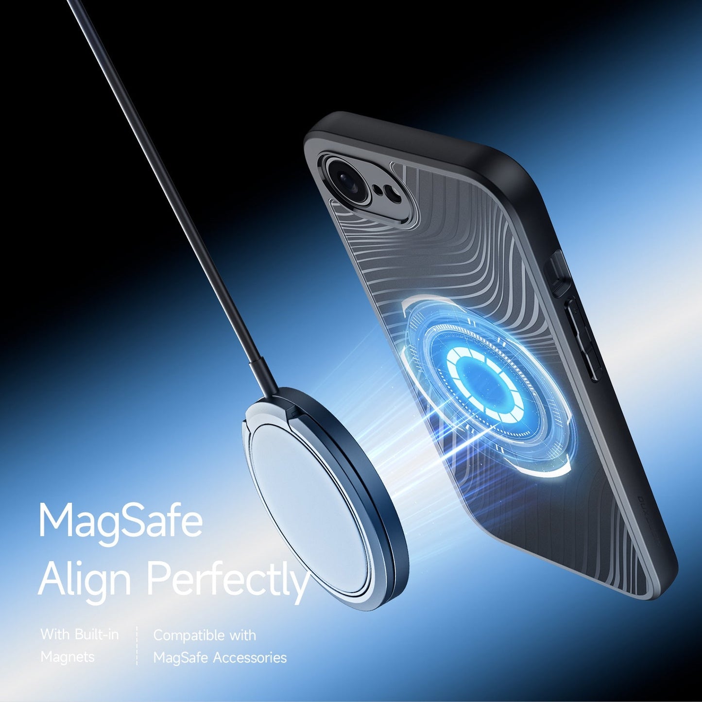 For iPhone 16e DUX DUCIS Aimo Mag Series TPU + PC MagSafe Frosted Feel Phone Case(Black)