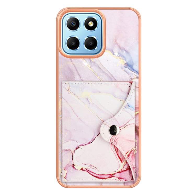 For Honor X8 5G / X6 4G Marble Pattern IMD Card Slot Phone Case(Rose Gold)