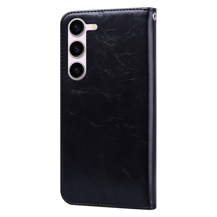 For Samsung Galaxy S24 Oil Wax Texture Shockproof Flip Leather Phone Case(Black)