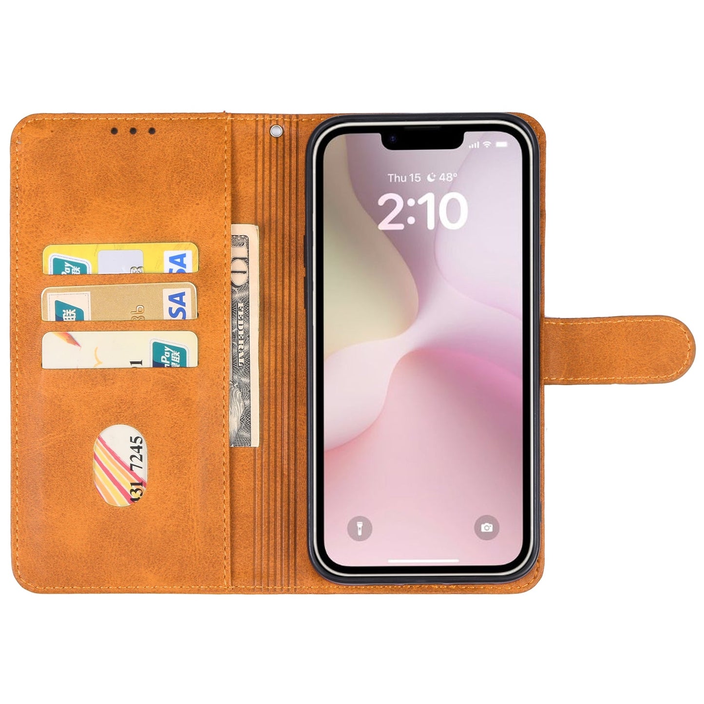 For iPhone 16e Leather Phone Case(Brown)