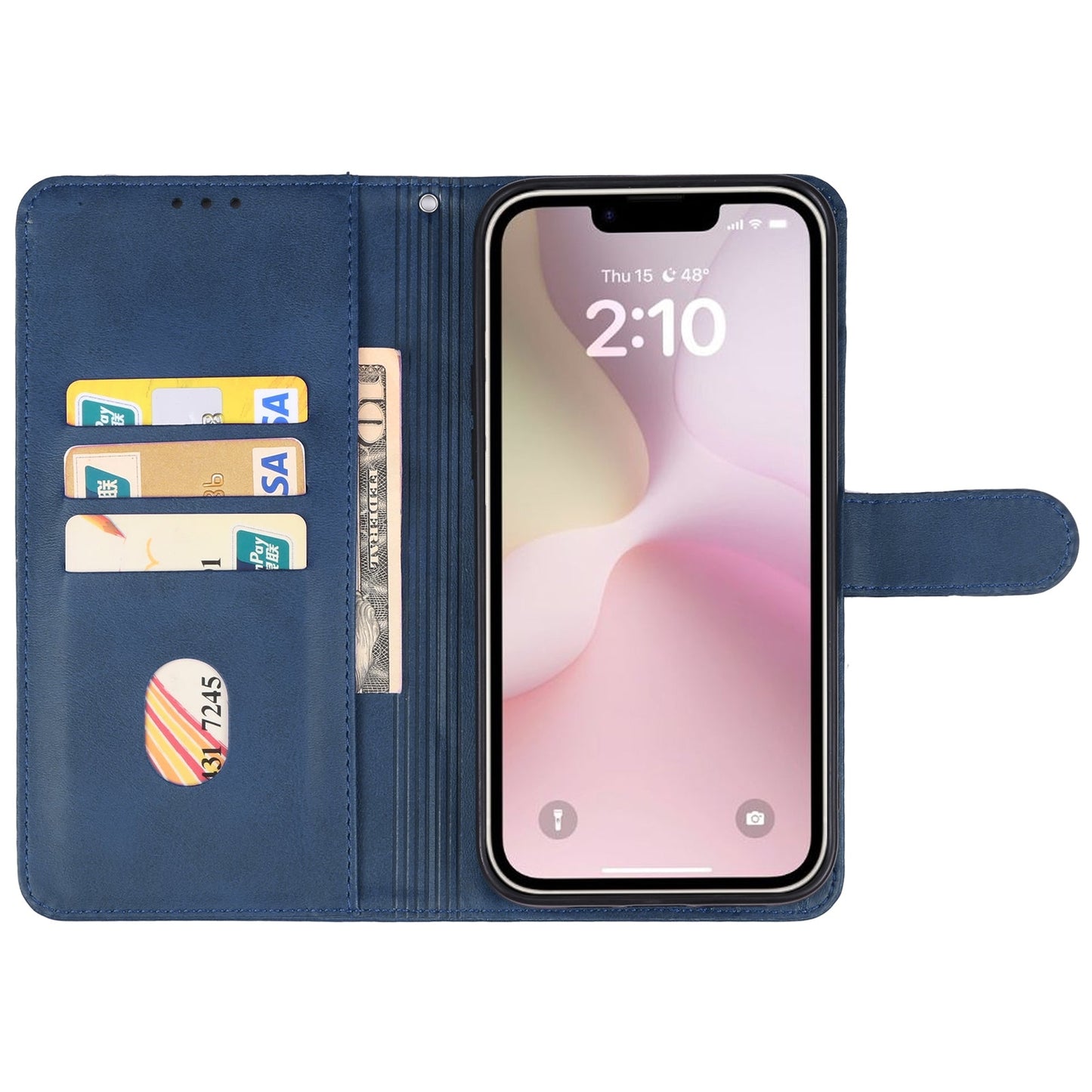 For iPhone 16e Leather Phone Case(Blue)