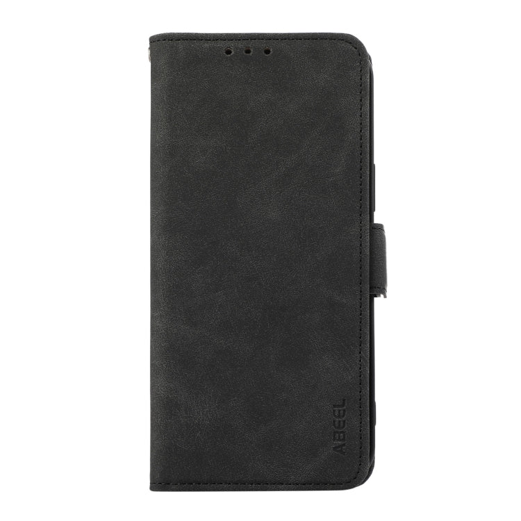 For Samsung Galaxy S24 5G ABEEL Frosted Magnetic RFID Leather Phone Case(Black)