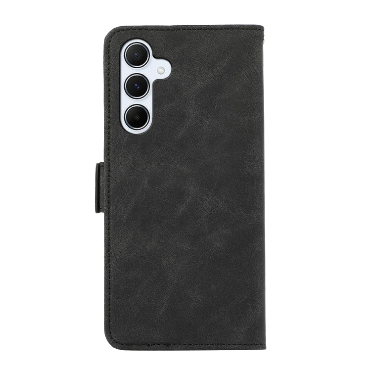 For Samsung Galaxy S24 5G ABEEL Frosted Magnetic RFID Leather Phone Case(Black)