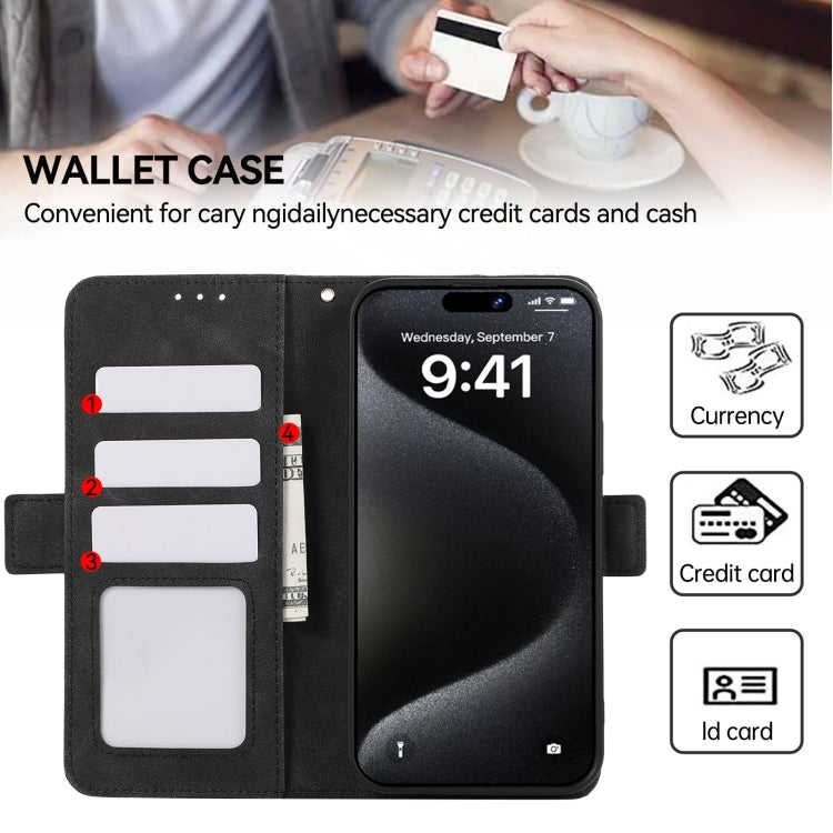 For Samsung Galaxy S24 5G ABEEL Frosted Magnetic RFID Leather Phone Case(Black)