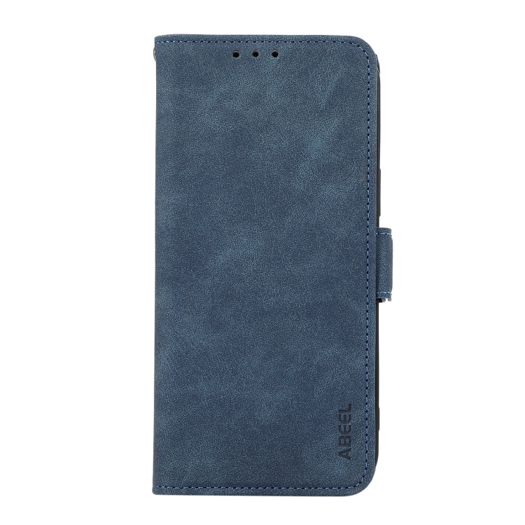 For Samsung Galaxy S24 5G ABEEL Frosted Magnetic RFID Leather Phone Case(Blue)