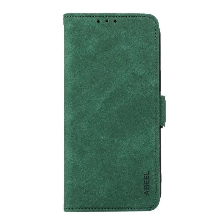 For Samsung Galaxy S24 5G ABEEL Frosted Magnetic RFID Leather Phone Case(Green)
