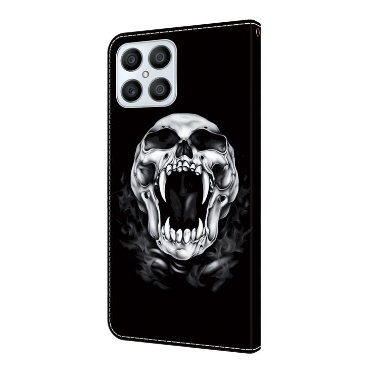 For Honor X8 4G Crystal Painted Leather Phone case(Skull)
