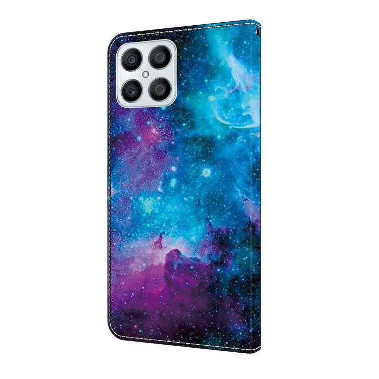 For Honor X8 4G Crystal Painted Leather Phone case(Starry Sky)