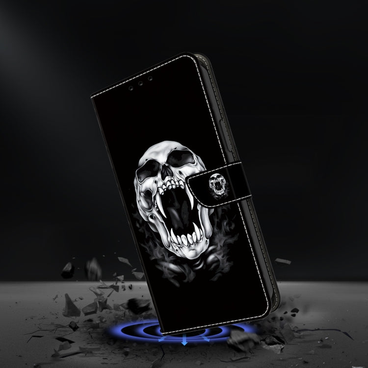 For Honor Magic5 Lite/X40 Crystal Painted Leather Phone case(Skull)