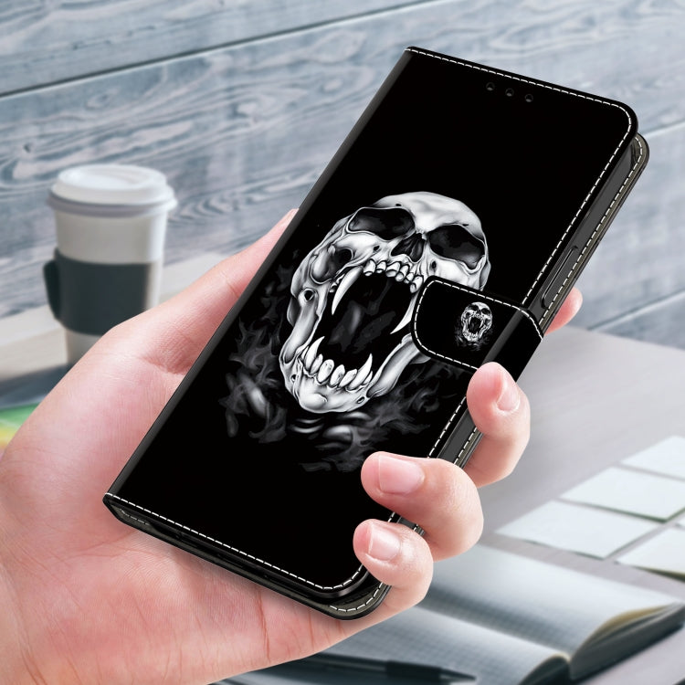 For Honor Magic5 Lite/X40 Crystal Painted Leather Phone case(Skull)
