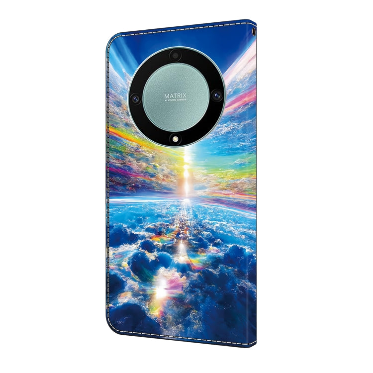 For Honor Magic5 Lite/X40 Crystal Painted Leather Phone case(Colorful Sky)