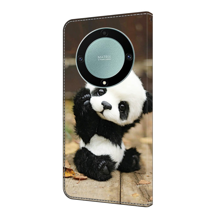 For Honor Magic5 Lite/X40 Crystal Painted Leather Phone case(Panda)