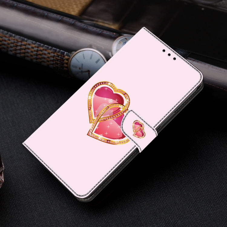 For Honor 9 Lite Crystal Painted Leather Phone case(Love Peach)
