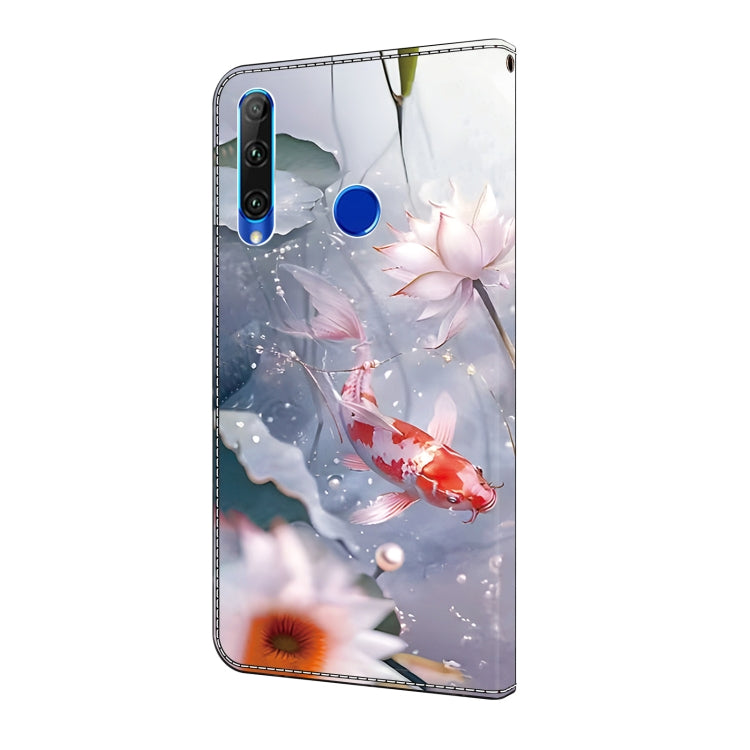 For Honor 20 lite/10 Lite Crystal Painted Leather Phone case(Koi)