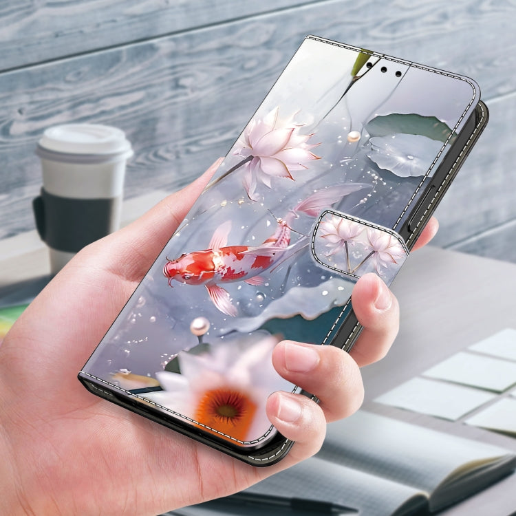 For Honor 50 Lite Crystal Painted Leather Phone case(Koi)