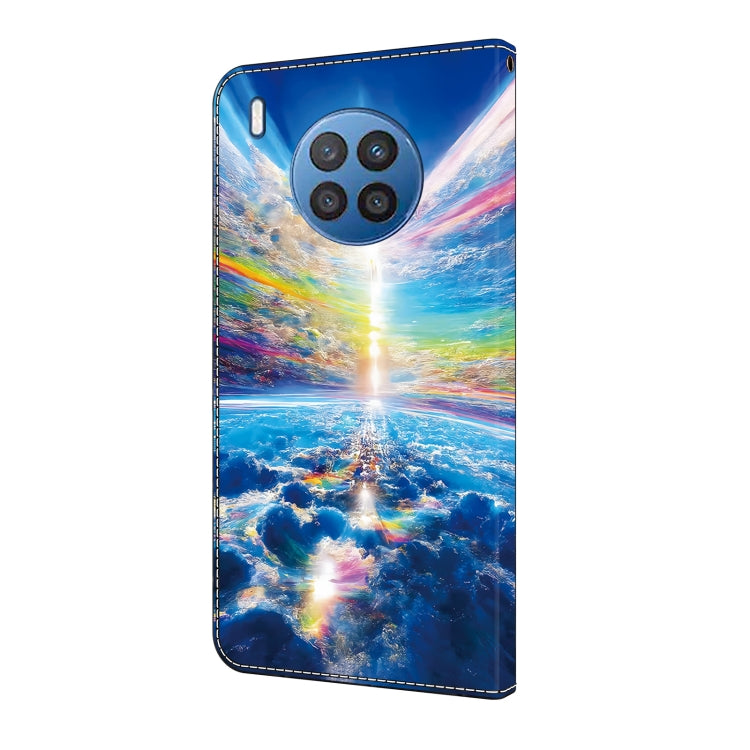 For Honor 50 Lite Crystal Painted Leather Phone case(Colorful Sky)