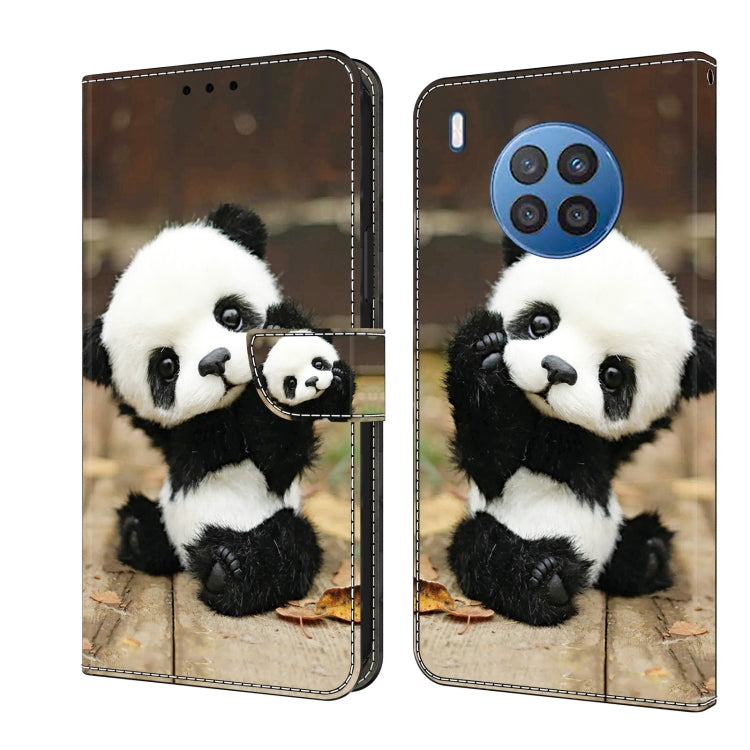 For Honor 50 Lite Crystal Painted Leather Phone case(Panda)