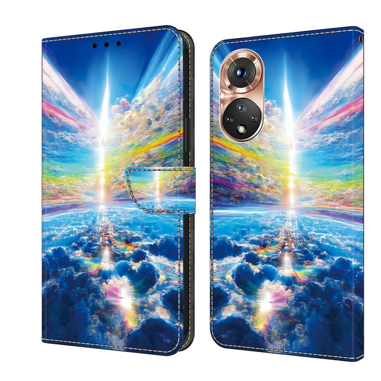 For Honor 50 Pro Crystal Painted Leather Phone case(Colorful Sky)