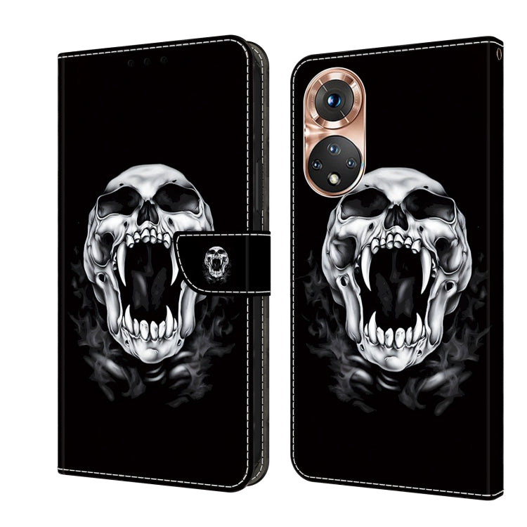 For Honor 50 Crystal Painted Leather Phone case(Skull)