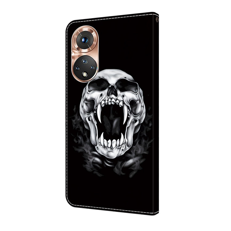 For Honor 50 Crystal Painted Leather Phone case(Skull)