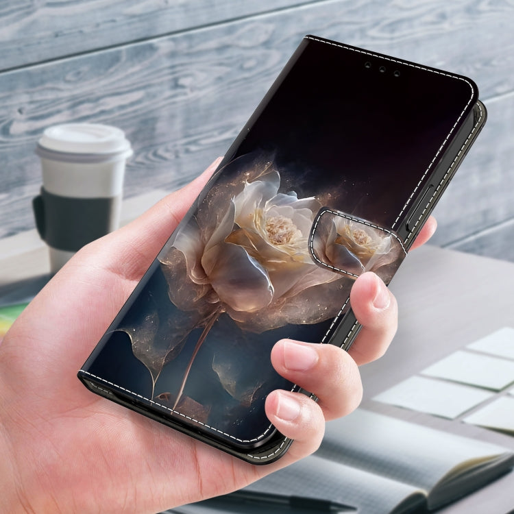 For Honor 50 Crystal Painted Leather Phone case(Peony)