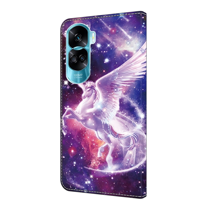 For Honor 90 Lite Crystal Painted Leather Phone case(Unicorn)
